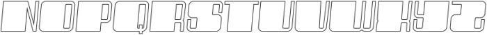Raviona ExtraBlack Outline Italic otf (900) Font LOWERCASE