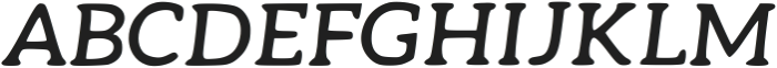 Raw Serif Italic otf (400) Font UPPERCASE