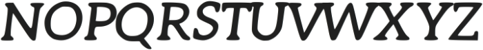Raw Serif Italic otf (400) Font UPPERCASE