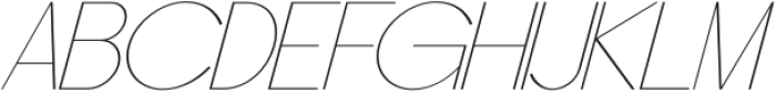 Raxogen Thin Italic otf (100) Font UPPERCASE