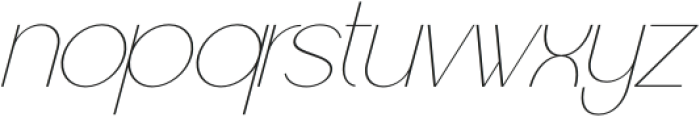 Raxogen Thin Italic otf (100) Font LOWERCASE
