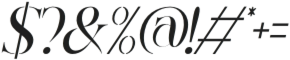 Raxsoen Italic otf (400) Font OTHER CHARS