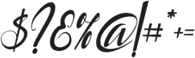 Rayya Italic otf (400) Font OTHER CHARS