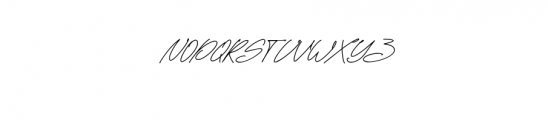 RattiniSignature.ttf Font UPPERCASE