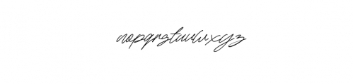 RattiniSignature.ttf Font LOWERCASE