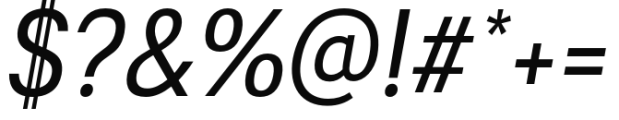 Radona Condensed Regular Italic Font OTHER CHARS