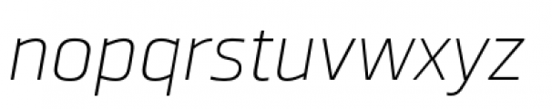 Ranelte Extended Thin Italic Font LOWERCASE