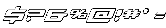 Race Pod 3D Italic Font OTHER CHARS