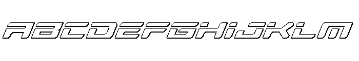 Race Pod 3D Italic Font UPPERCASE