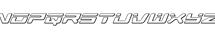 Race Pod 3D Italic Font UPPERCASE