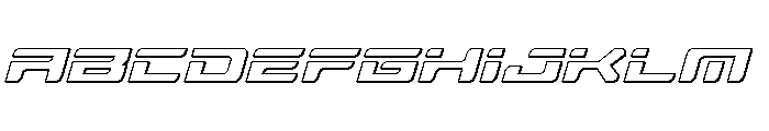 Race Pod 3D Semi-Italic Font UPPERCASE
