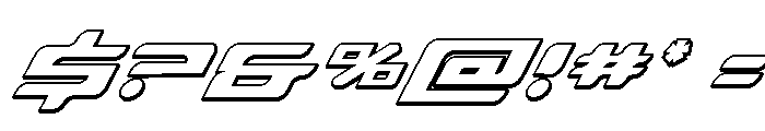 Race Pod 3D Super-Italic Font OTHER CHARS