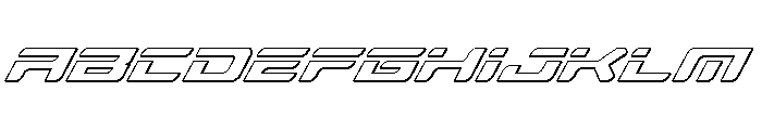 Race Pod 3D Super-Italic Font UPPERCASE