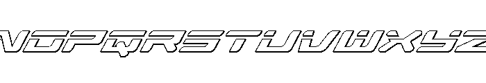 Race Pod 3D Super-Italic Font UPPERCASE