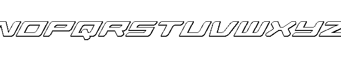 Race Pod 3D Super-Italic Font LOWERCASE