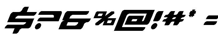 Race Pod Condensed Italic Font OTHER CHARS