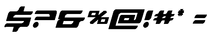 Race Pod Condensed Semi-Italic Font OTHER CHARS