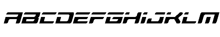 Race Pod Condensed Semi-Italic Font UPPERCASE