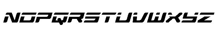 Race Pod Condensed Semi-Italic Font UPPERCASE
