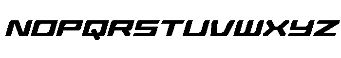 Race Pod Condensed Semi-Italic Font LOWERCASE