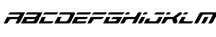 Race Pod Condensed Super-Ital Font UPPERCASE