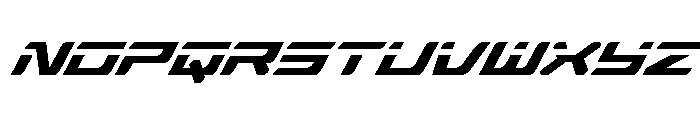 Race Pod Condensed Super-Ital Font UPPERCASE