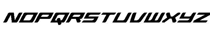 Race Pod Condensed Super-Ital Font LOWERCASE