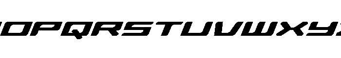 Race Pod Expanded Italic Font LOWERCASE