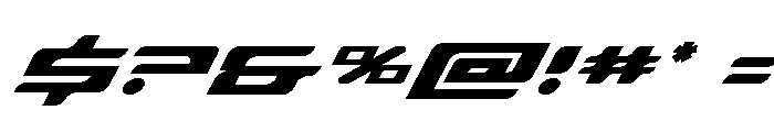 Race Pod Expanded Super-Italic Font OTHER CHARS