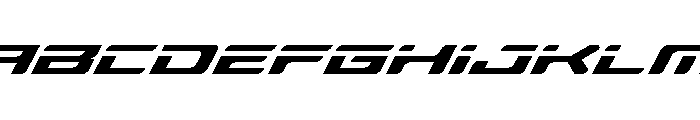 Race Pod Expanded Super-Italic Font UPPERCASE