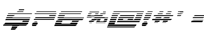 Race Pod Gradient Italic Font OTHER CHARS