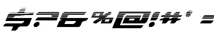 Race Pod Halftone Italic Font OTHER CHARS