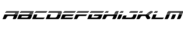 Race Pod Halftone Italic Font UPPERCASE