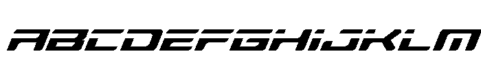Race Pod Italic Font UPPERCASE
