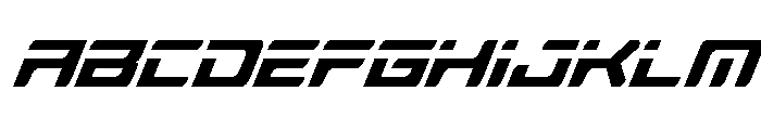 Race Pod Narrow Italic Font UPPERCASE