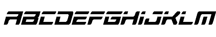 Race Pod Narrow Semi-Italic Font UPPERCASE