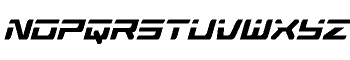 Race Pod Narrow Semi-Italic Font UPPERCASE