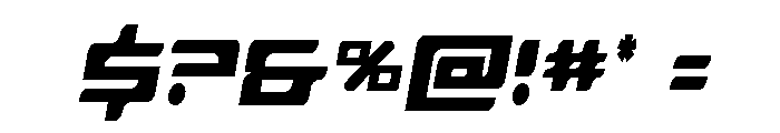 Race Pod Narrow Slight-Italic Font OTHER CHARS