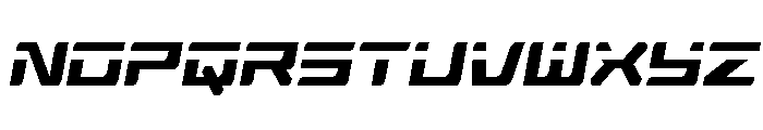 Race Pod Narrow Slight-Italic Font UPPERCASE