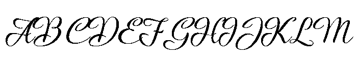 Rachella Script Regular Font UPPERCASE