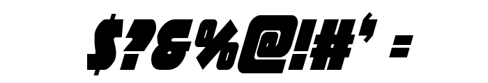 Racket Squad Condensed Italic Font OTHER CHARS