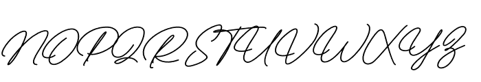 Radhion Signature Font UPPERCASE