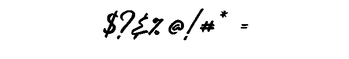 Radiant Brush Font OTHER CHARS