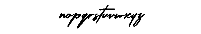 Radiant Brush Font LOWERCASE