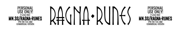 Ragna Runes PERSONAL USE Regular Font OTHER CHARS
