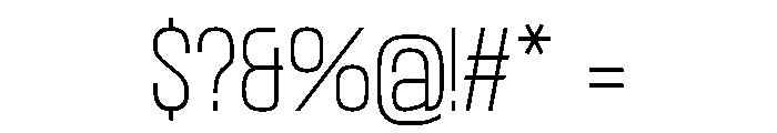 Ragnear Extra Light Font OTHER CHARS