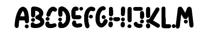 Rainbow Dot Font UPPERCASE