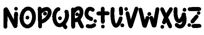 Rainbow Dot Font LOWERCASE