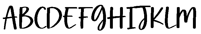 Rainbow Umbrella Font UPPERCASE