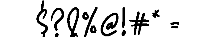 Rainbow Vintage Font OTHER CHARS